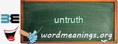 WordMeaning blackboard for untruth